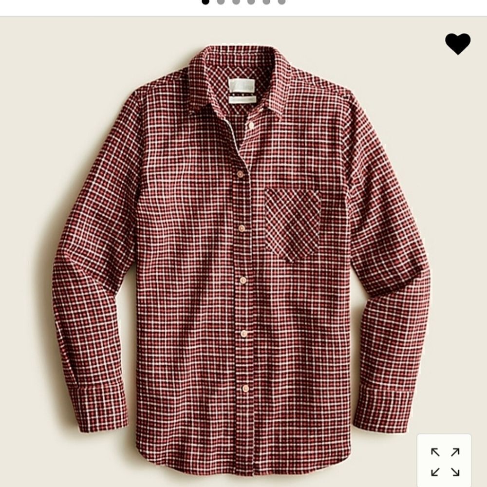 NWT J CREW Flannel Plaid Shirt - Picture 7 of 9